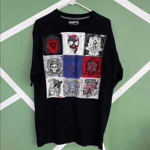 Vintage Avirex Black and Red Graphic Short Sleeve Tee